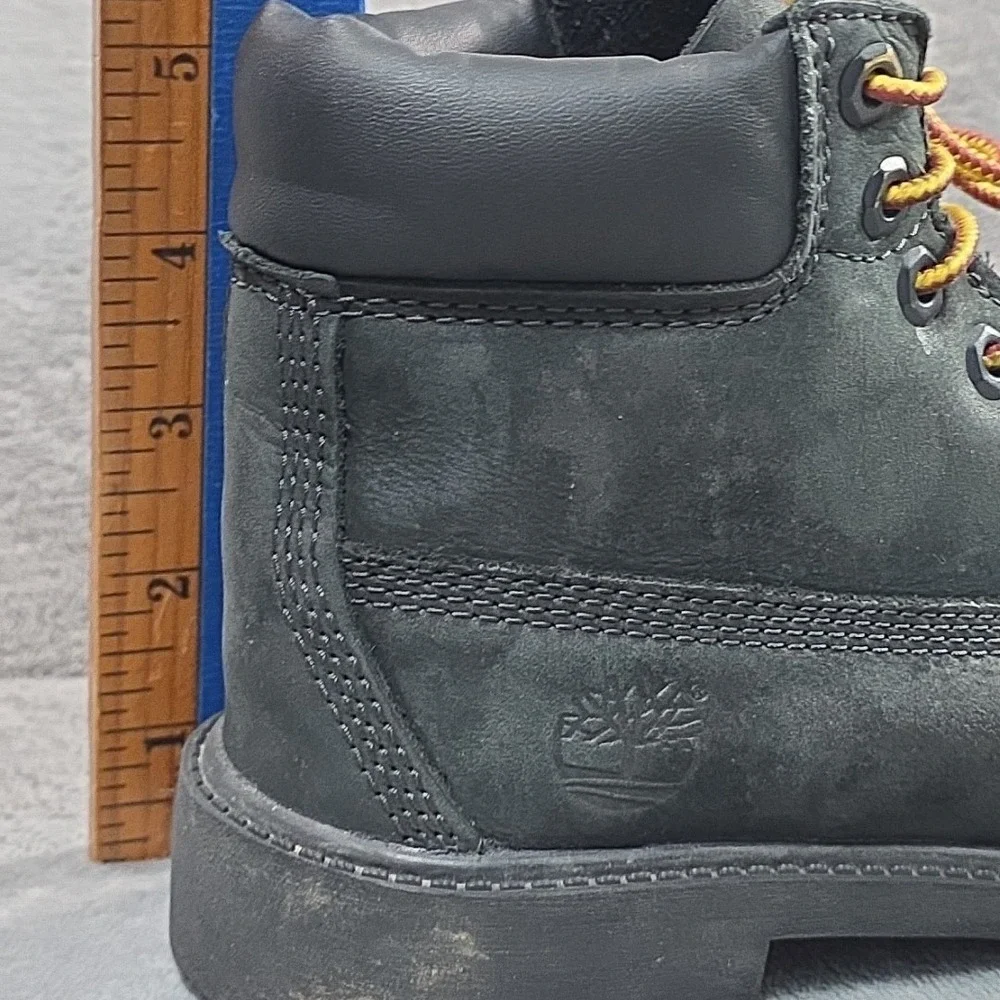 Timberland Premium Black Leather Boot US Size 1 M 12707 Youth‎